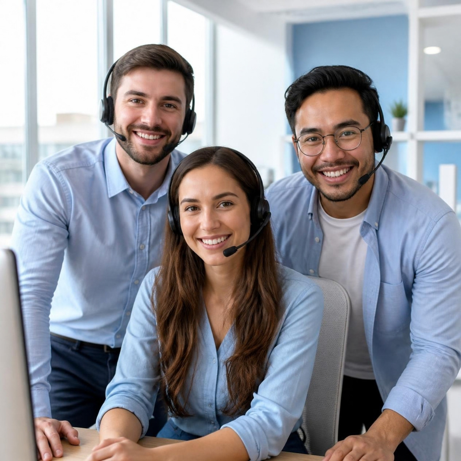 Equipo de Secretariado Virtual atendiendo llamadas de gestorías y fincas